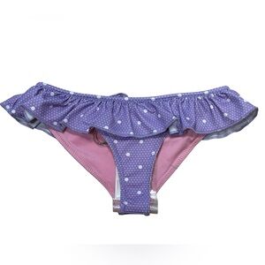 NWT- LoveShackFancy Mini Harbor Bikini Bottoms in Purple Pansy Multi Size 18–24M
